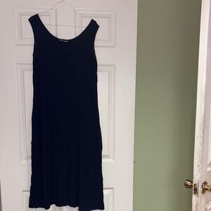 S.L. Fashions Elegant Blue Midi Dress
